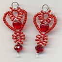 Red
              earrings